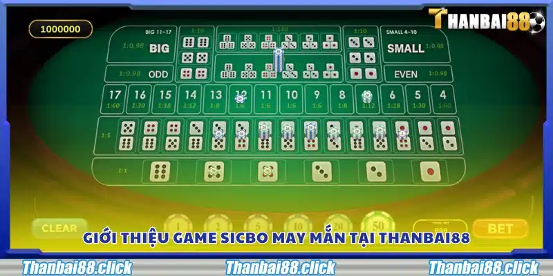 Tổng quan trò chơi Sicbo may mắn tại Thanbai88