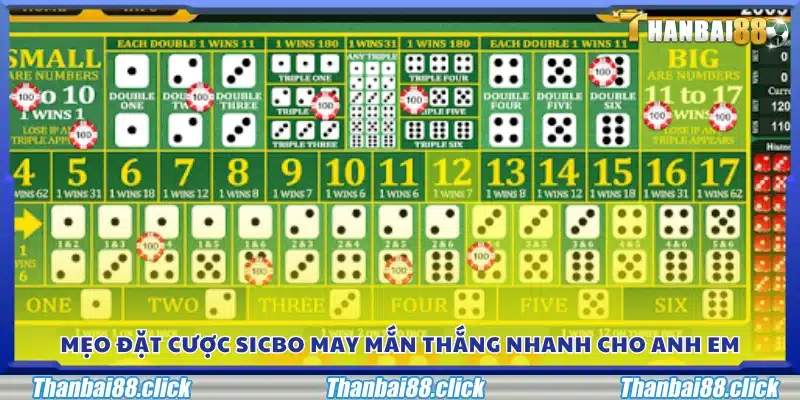 Chiến thuật đặt cược Sicbo may mắn dễ ăn tiền